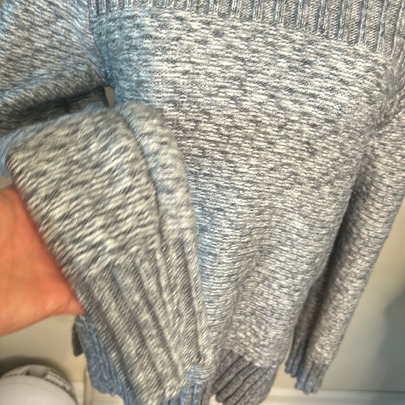 Banana Republic sz small Grey Gray wool knit turtleneck mixed-knit - Picture 7 of 8